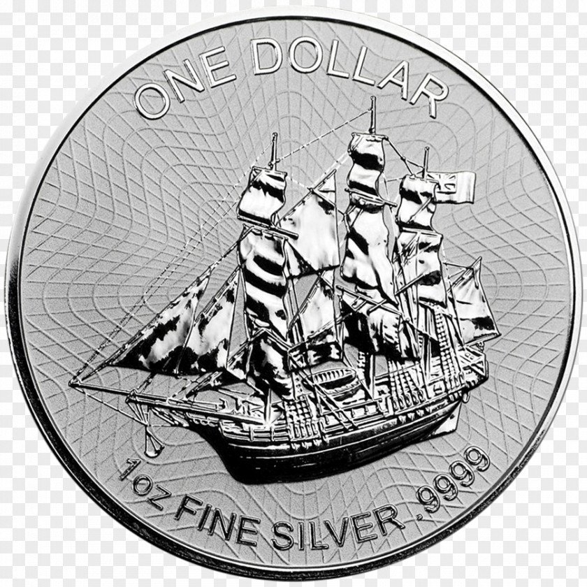 Silver Coin Cook Islands Ounce PNG