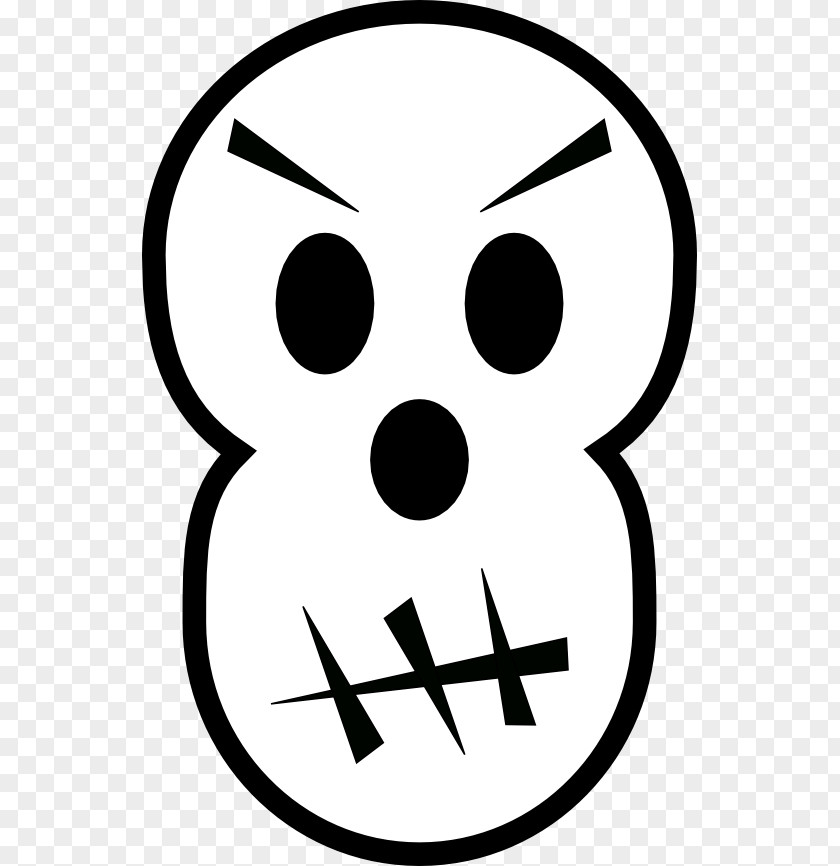 Skull Images Cartoon Halloween Black And White Clip Art PNG