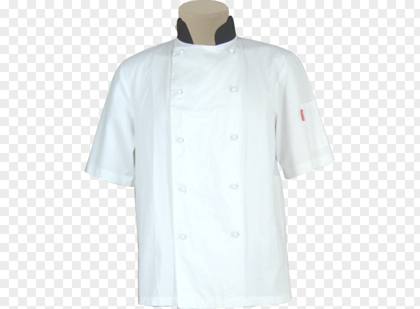 Chef Jacket T-shirt White Sleeve Lab Coats Chef's Uniform PNG