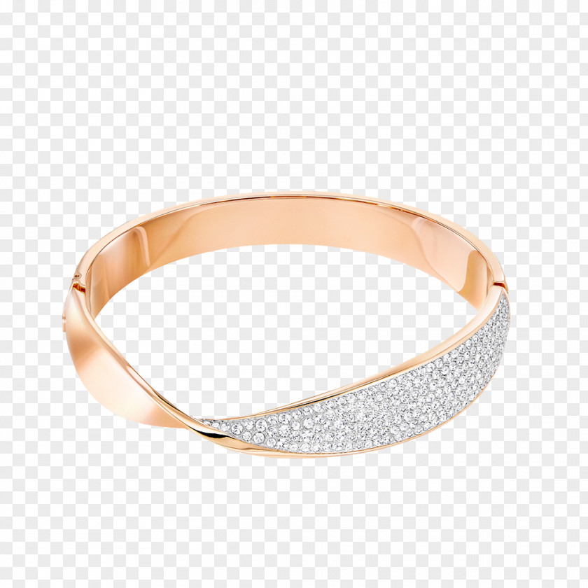 Creative Twist With Diamond Bracelet Bangle Swarovski AG Rhodium Plating PNG