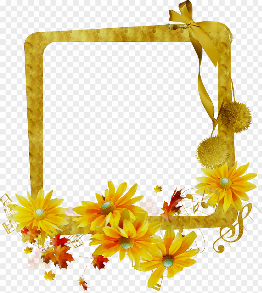 Floral Design Yellow Cut Flowers Product PNG