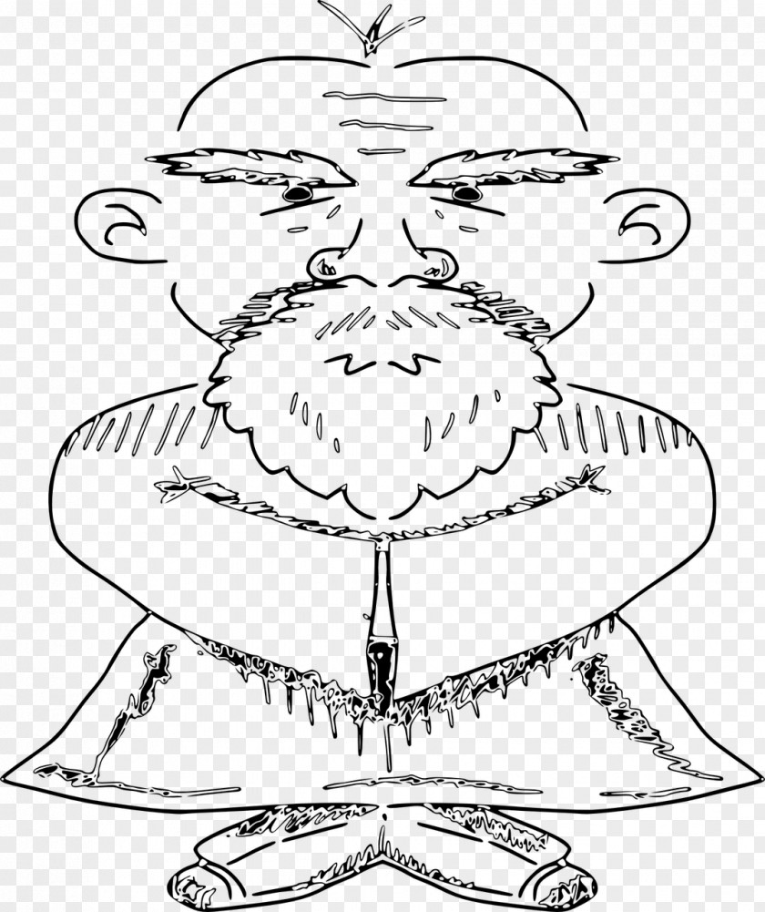Old Man Drawing Father Christmas Clip Art PNG