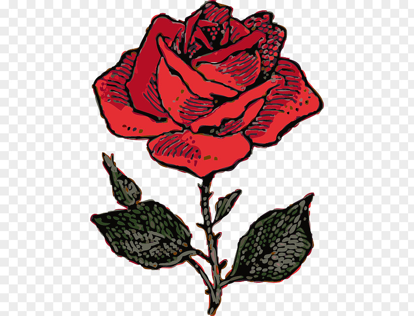 Red Rose Cartoon Free Content Flower Clip Art PNG