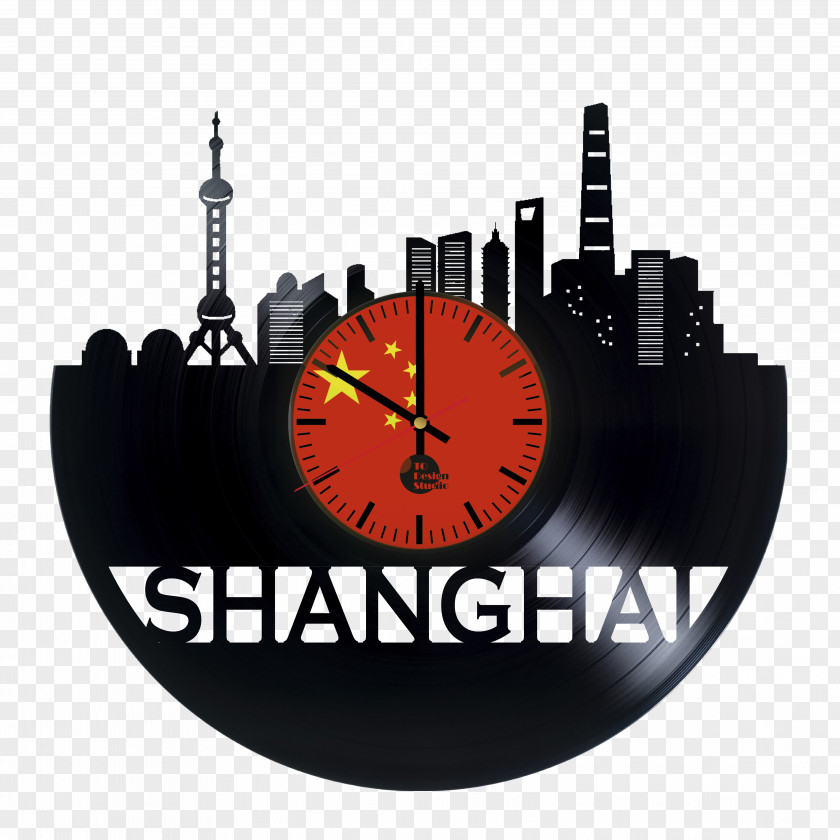 Clock Shanghai Phonograph Record China PNG