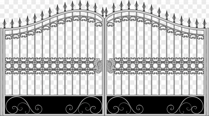 Iron Gate Vector Material Electric Gates Fence Wrought Aluminum Fencing PNG
