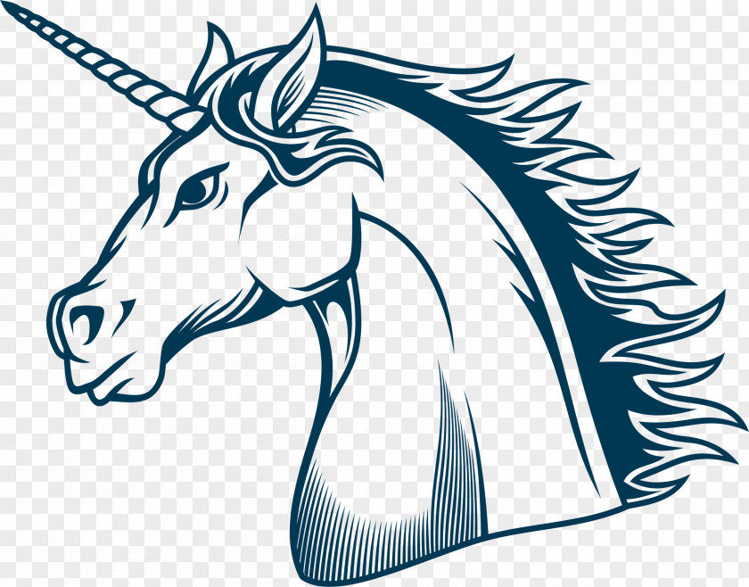 Unicorn Clip Art Mustang Line Cartoon PNG