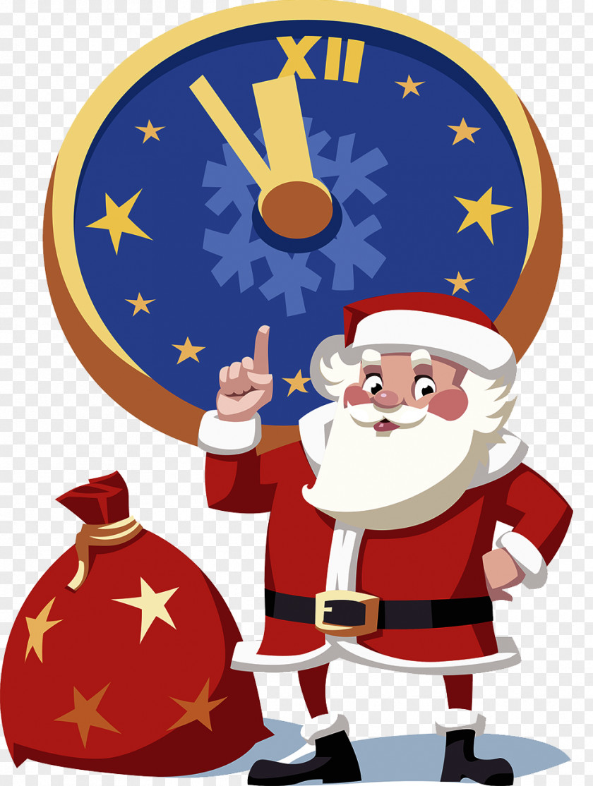 Christmas Eve Countdown Santa Claus Ornament Gift Clip Art PNG
