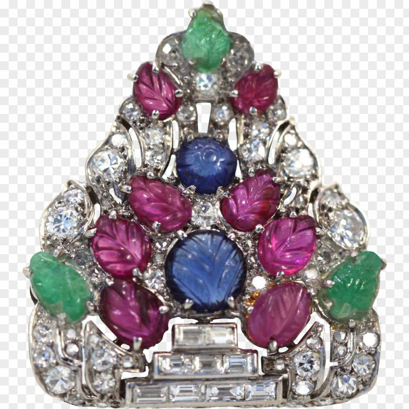 Emerald Shield Jewellery Gemstone Ruby Brooch PNG