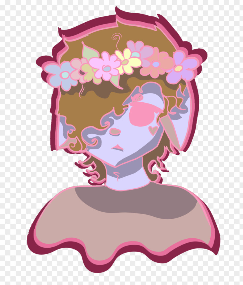 Flowercrown Pink M Character Fiction Clip Art PNG