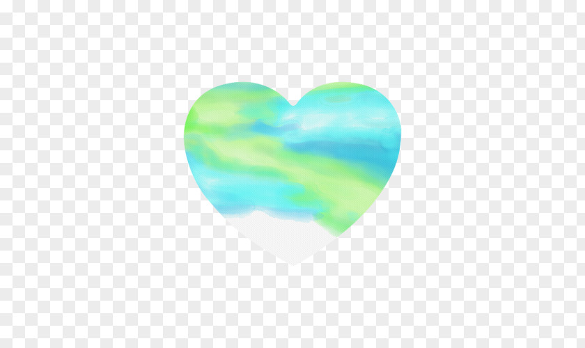 Green Color Heart Stain PNG