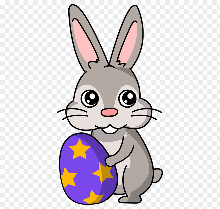 Vector Rabbit Easter Bunny Egg Hunt Clip Art PNG
