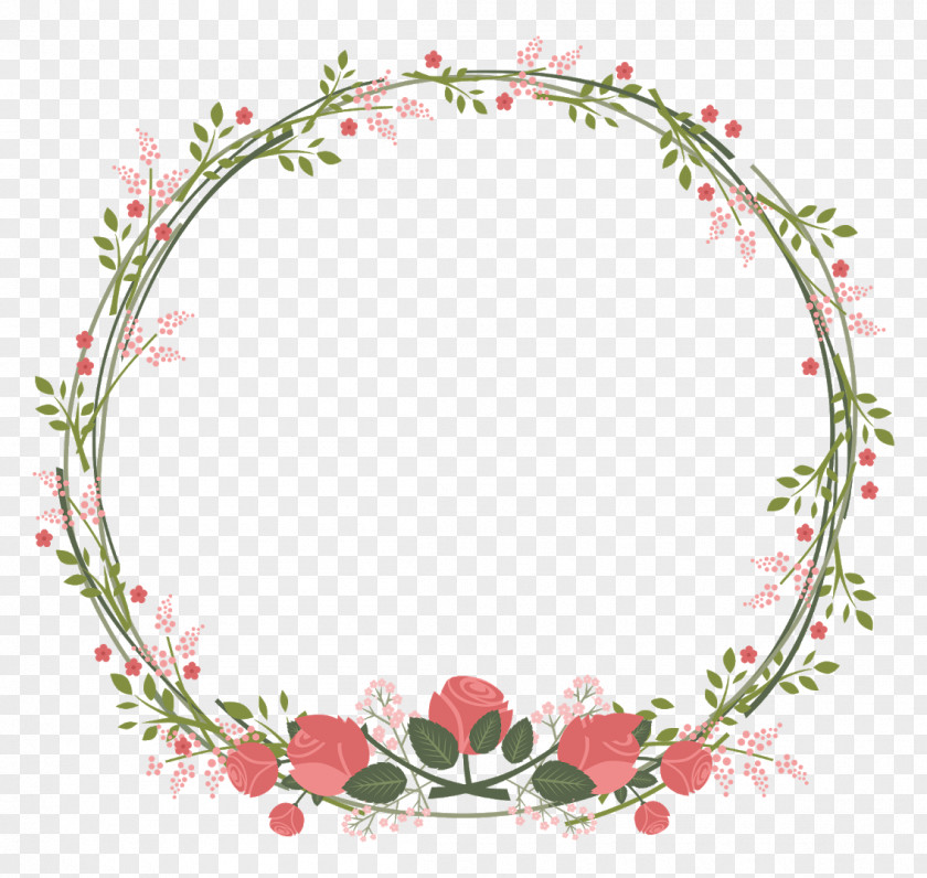 Wreath Holly Flower Round PNG