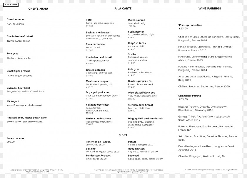 A Restaurant Menu List Document Line PNG