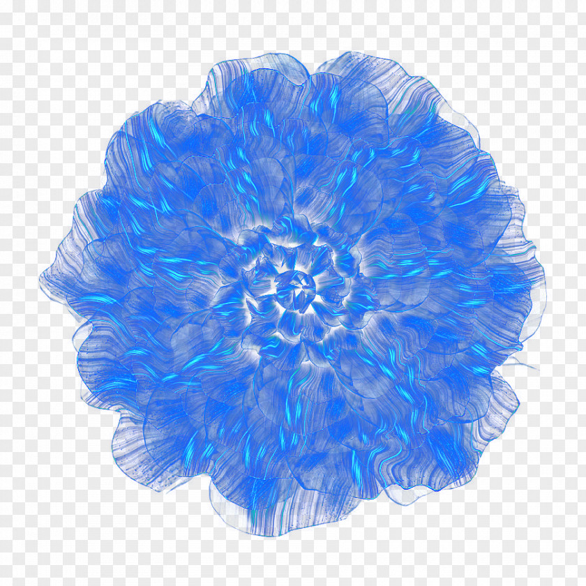 Dream Blue Flower Top View PNG