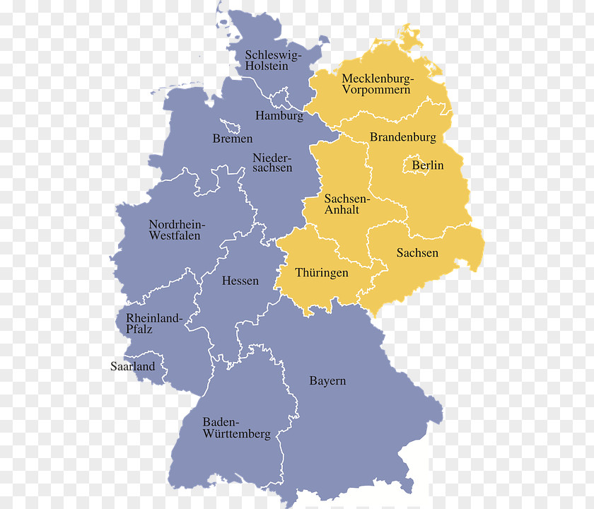 Map States Of Germany Vector Graphics Illustration PNG