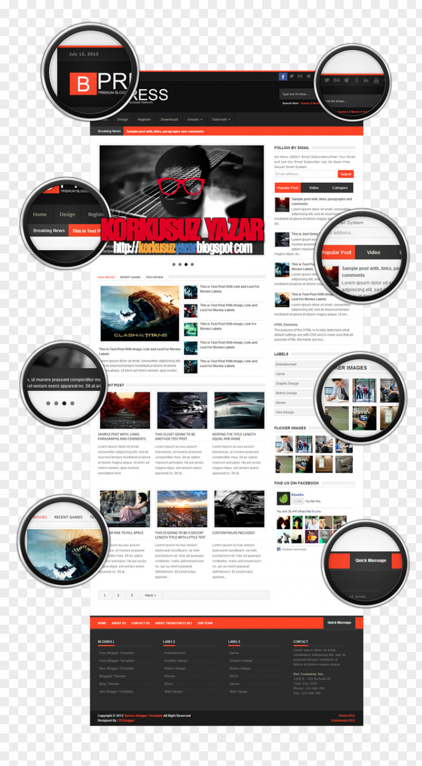 Blog Blogger Responsive Web Design Magazine PNG
