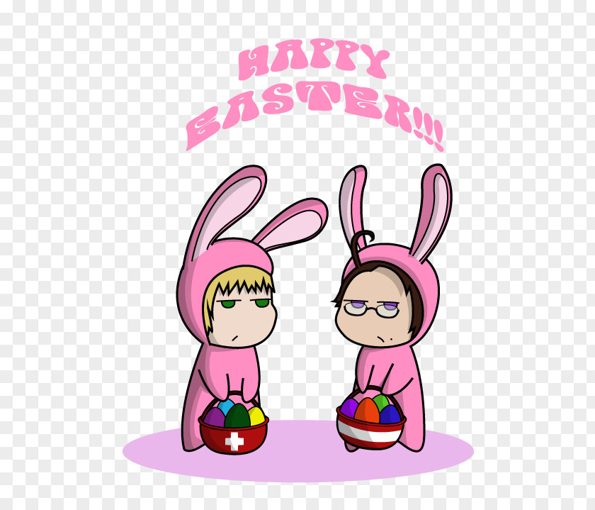 Happy Spring Easter Bunny Cartoon Clip Art PNG
