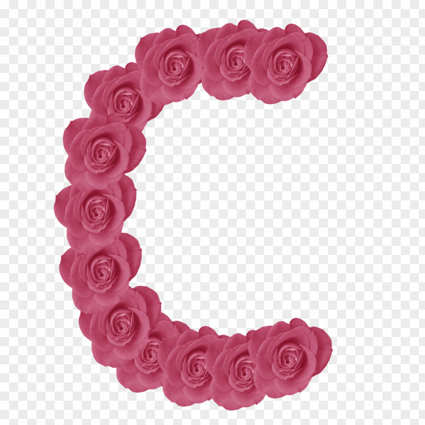 Letter C Alphabet Garden Roses PNG