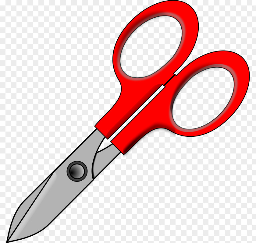 Red Scissors Hair-cutting Shears Clip Art PNG