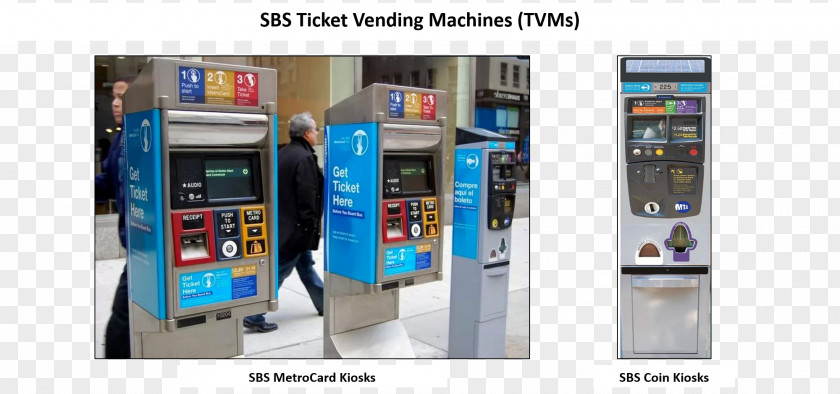 Bus Metrobus New York City Interactive Kiosks Machine PNG