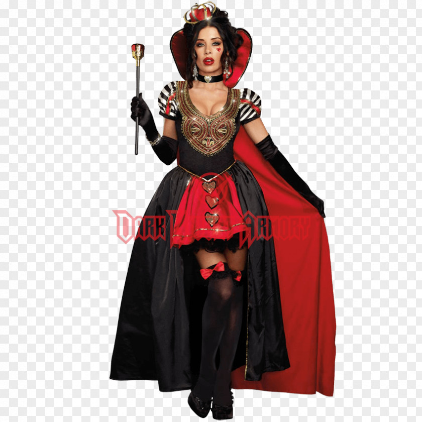 Dress Queen Of Hearts Red Halloween Costume Party PNG