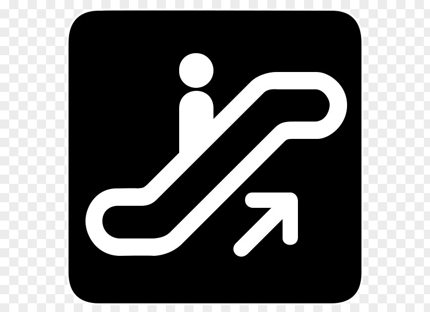 Escalator Stairs Signage PNG