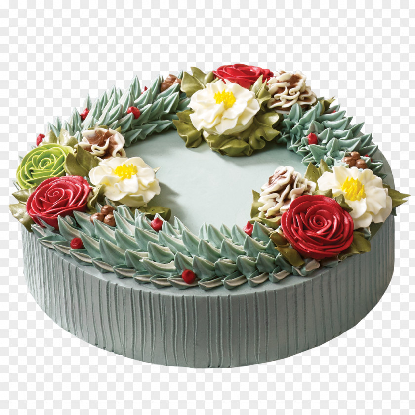 Design Floral Torte Flower Bouquet Buttercream Christmas Ornament PNG