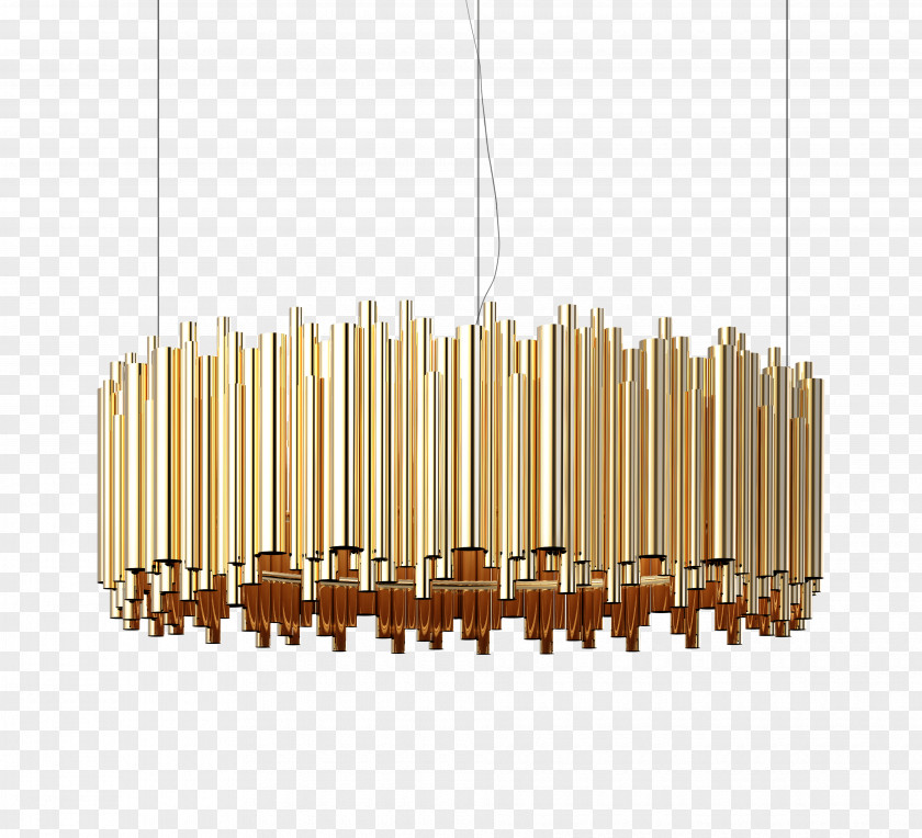 Brass Pendant Light Fixture Chandelier PNG