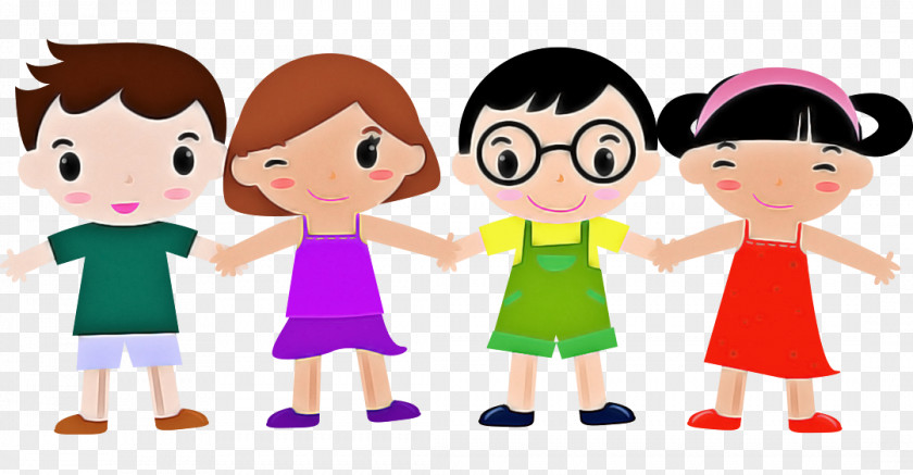 Cartoon People Social Group Friendship Child PNG