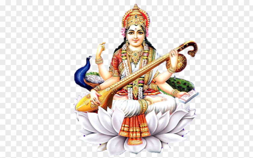 Statue Saraswati Veena Indian Musical Instruments Guru Bansuri Instrument PNG