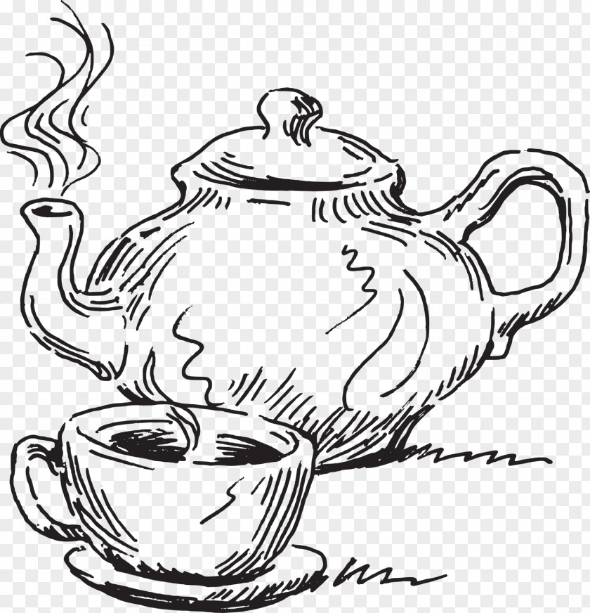 Tea Cup Coffee Cafe Drawing Drink PNG