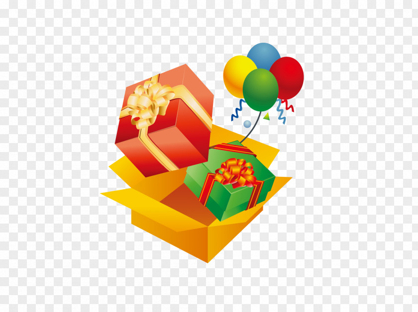 Holiday Gift Cartoon Box PNG