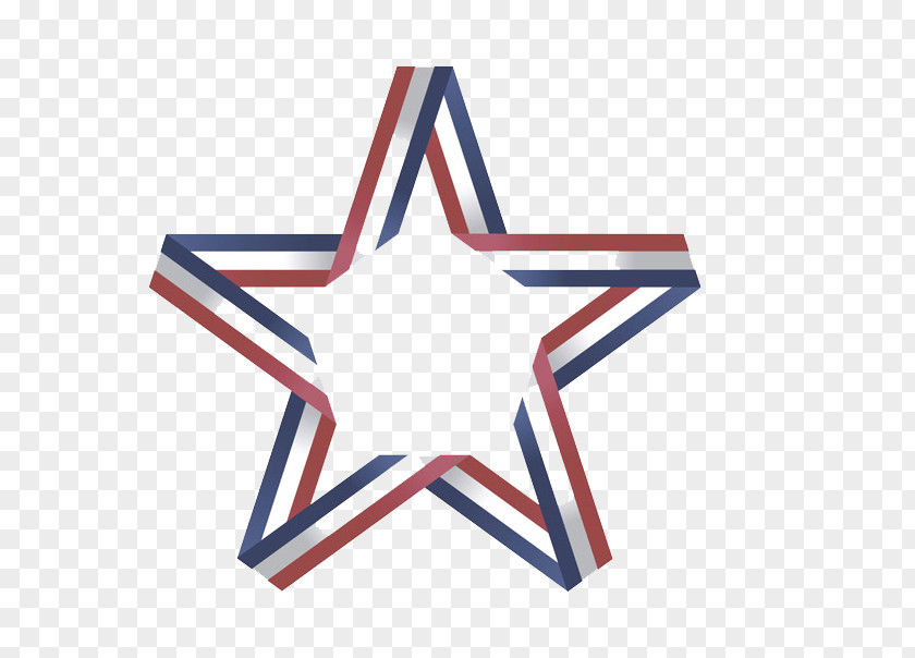 Red And White Blue Ribbon Five Stars Symbol Star Color PNG
