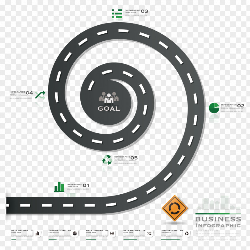 Rotating The Road Infographic Street PNG