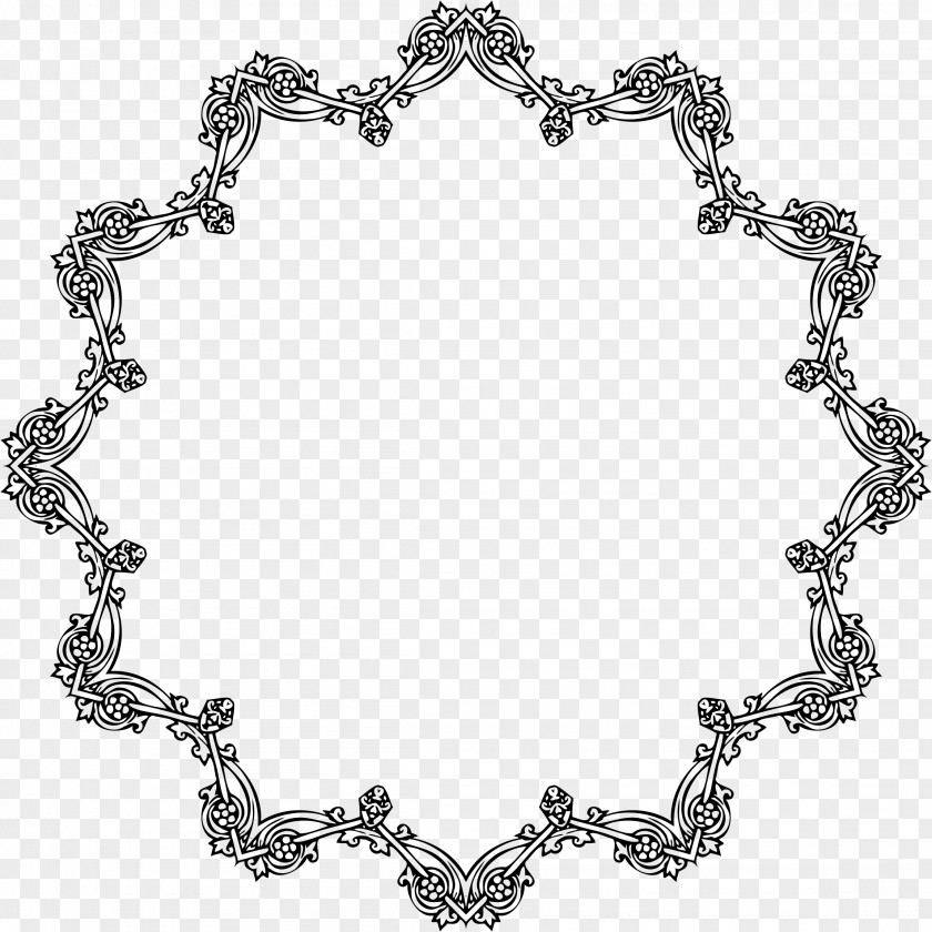 Round Frame Victorian Era Clip Art PNG