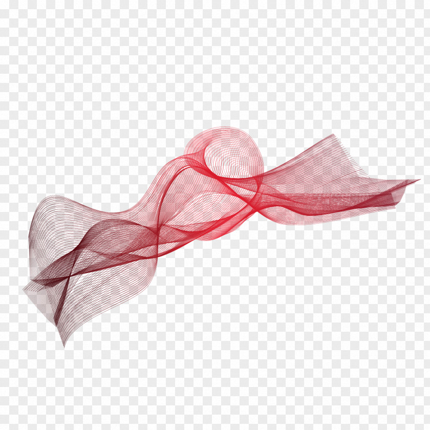 Vector Red Wavy Line Euclidean PNG