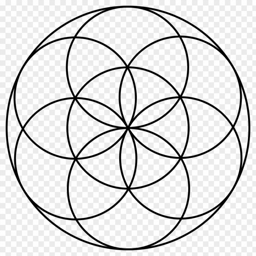 Circle Sacred Geometry Overlapping Circles Grid Seed PNG