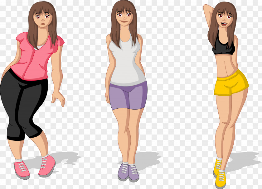 Fat Female Cartoon Woman PNG