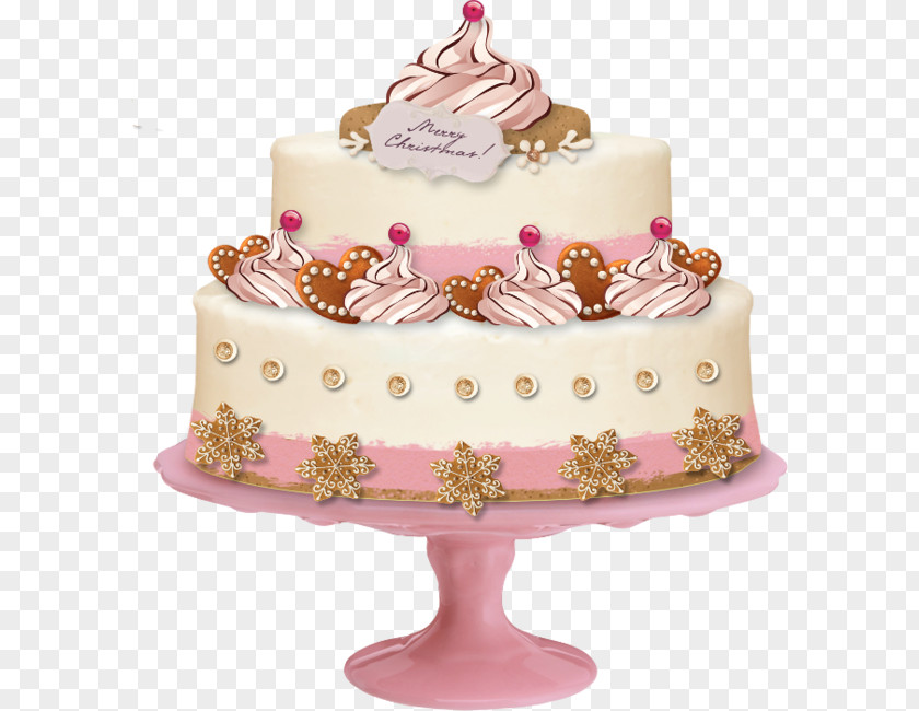 Pink Birthday Cake Wedding Christmas PNG