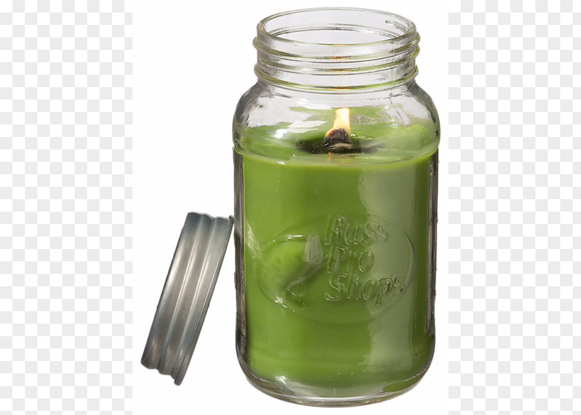 Glass Mason Jar Bottle Candle PNG