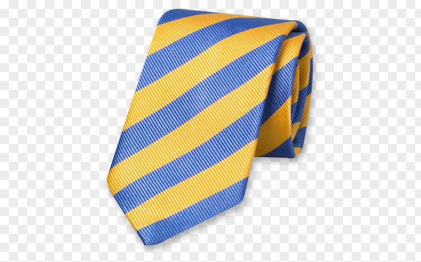 Blue And Yellow Stripes Necktie Silk Shirt PNG