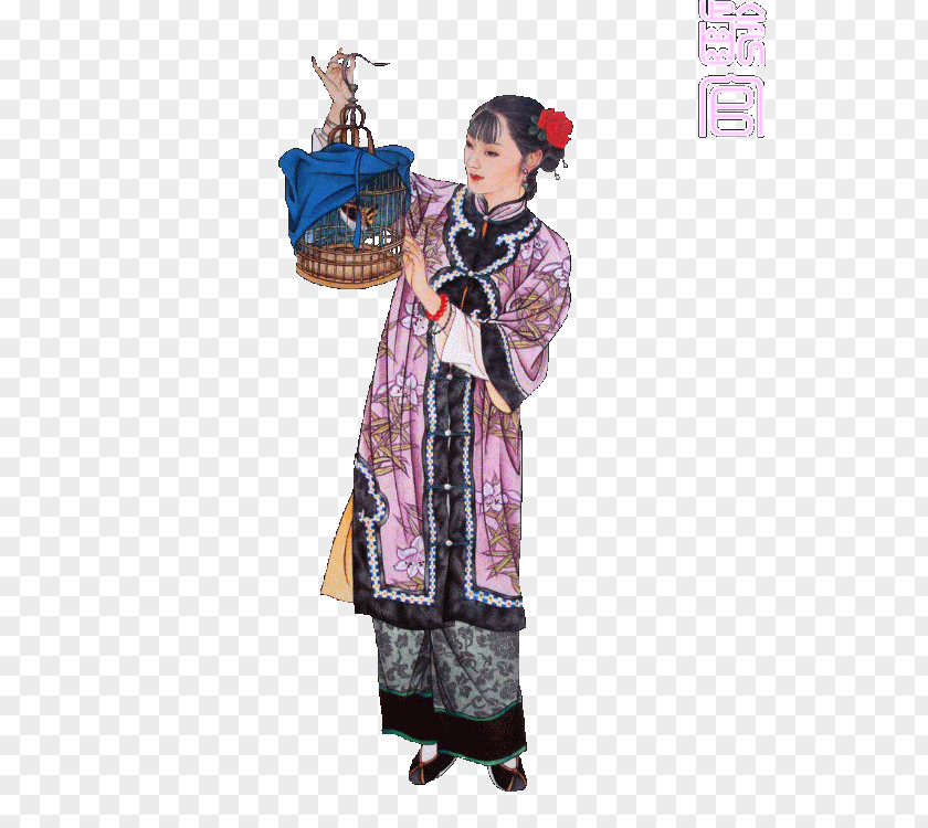 Chinese Style Costume Design Kimono PNG