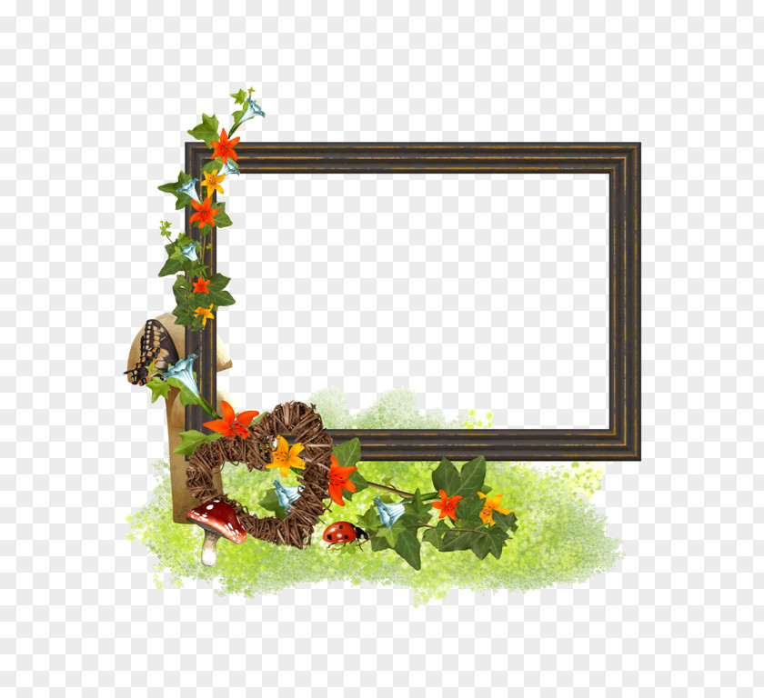 Design Floral Picture Frames Tree PNG
