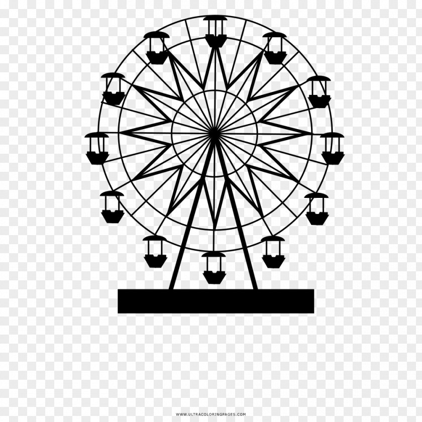 London Eye Ferris Wheel Drawing Coloring Book PNG