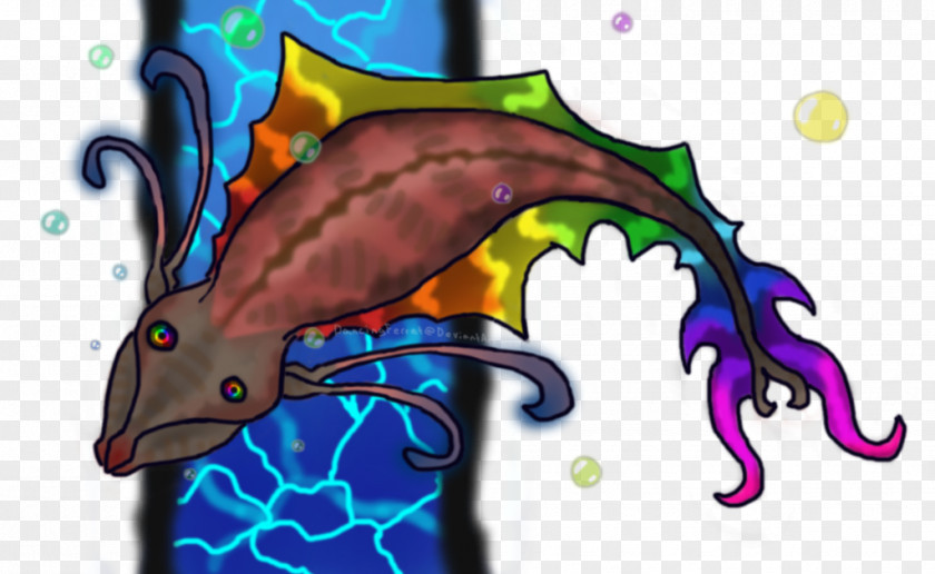 Squid Fish Dragon Cartoon .cf PNG