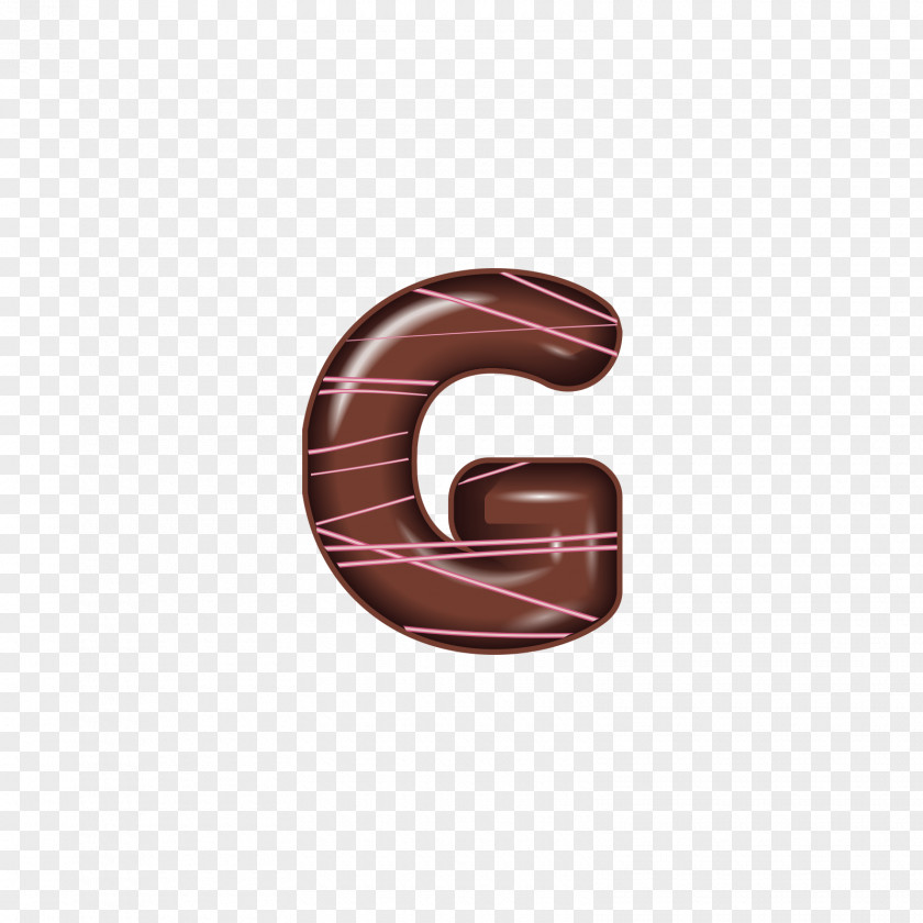 The Chocolate Alphabet G Letter Adobe Illustrator Font PNG