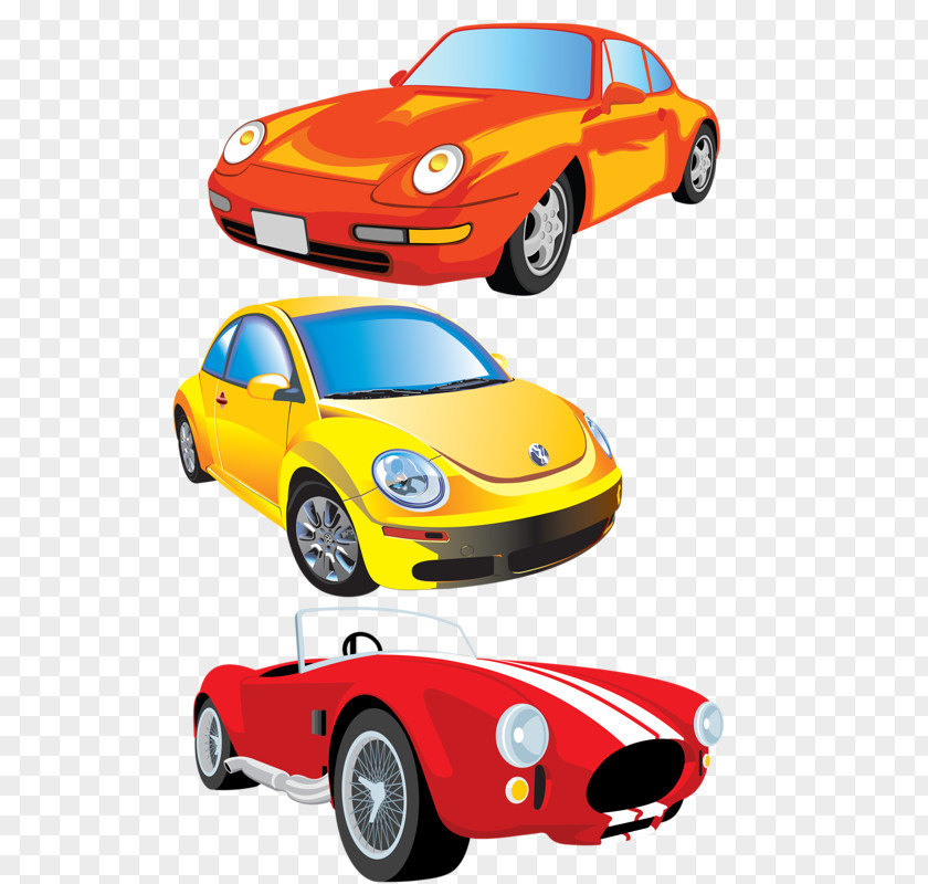 Cartoon Taxi BMW Sports Car Ferrari Euclidean Vector PNG