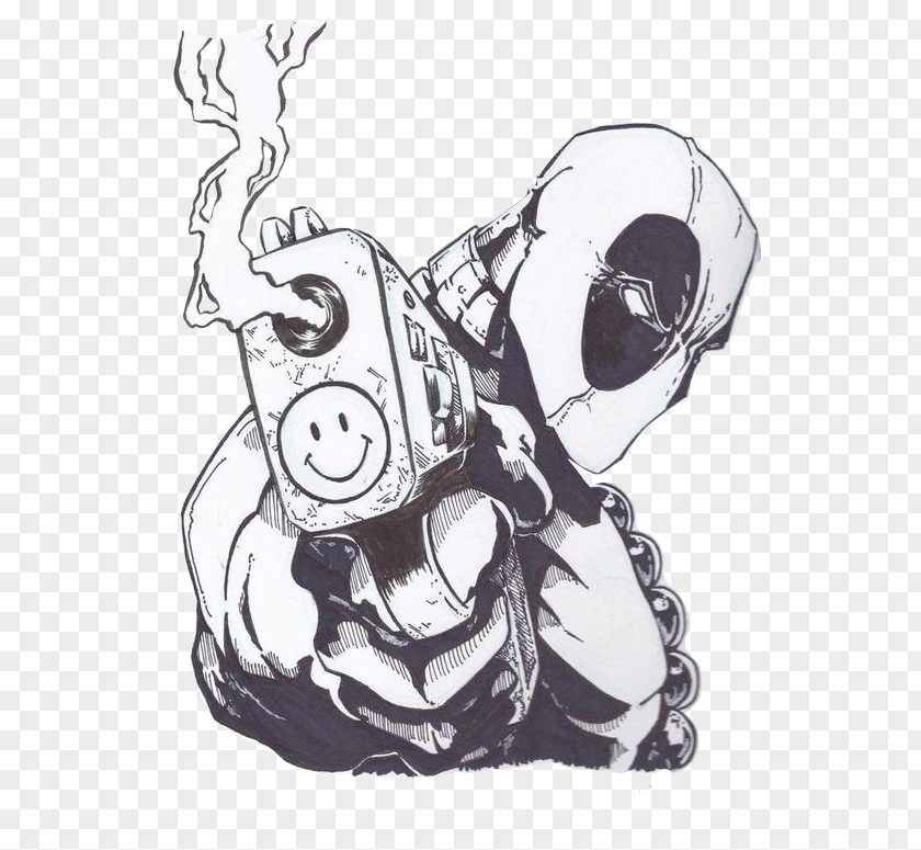 Chimichanga Deadpool Drawing Spider-Man Comic Book Sketch PNG