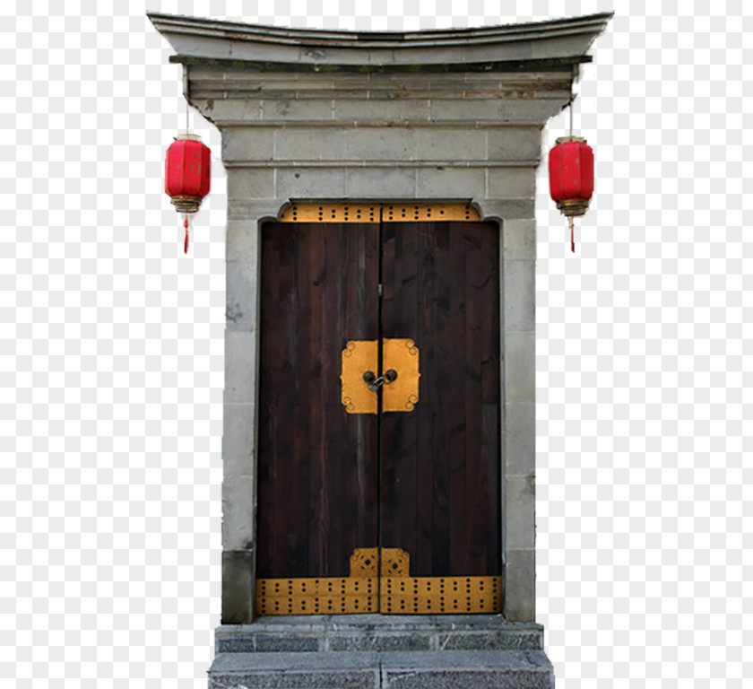 China Wind Door Damenzhen Chinoiserie Architecture PNG