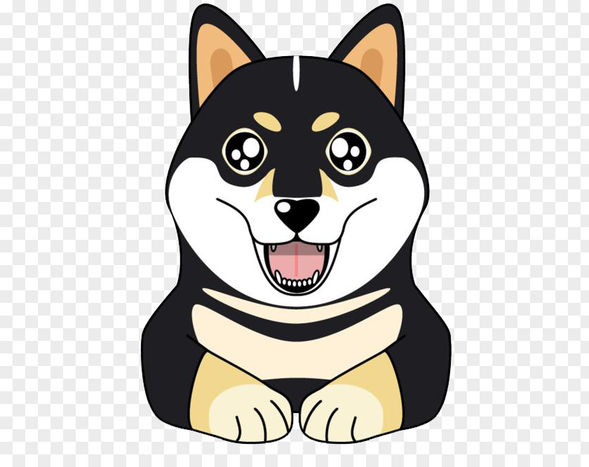 Big Eyed Puppy Shiba Inu Whiskers Cartoon Clip Art PNG